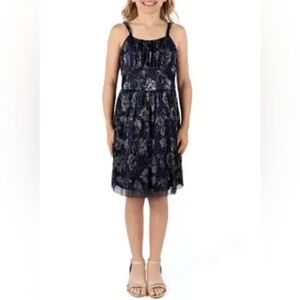 JCPenney Blue Smocked Tiered Sundress for Wedding Guest